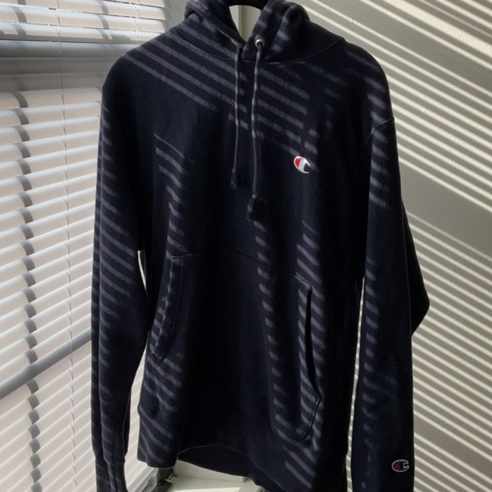 Navy champion hoodie size small